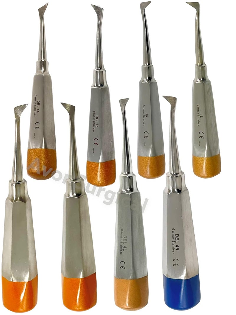 artlab -Premium Dental Elevators Etracting Extraction Osteotome Periotome Luxating Elevator Apical Spade Cryer Proximator Elevator Oral Implant, Root Extraction (Cryer Elevator Set of 8) - Image 2